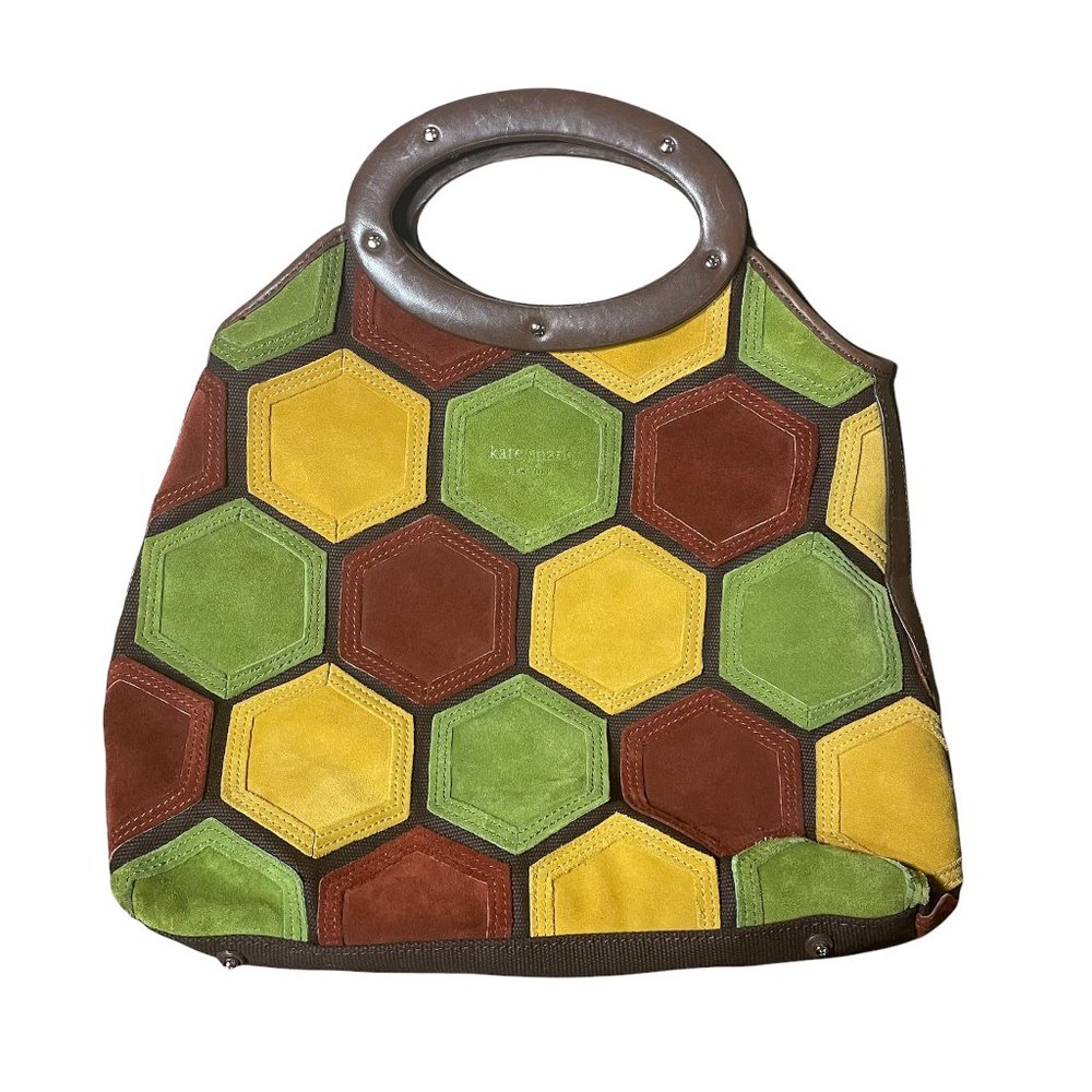 RARE Kate Spade Y2K Multicolor Hexagon Tote Bag